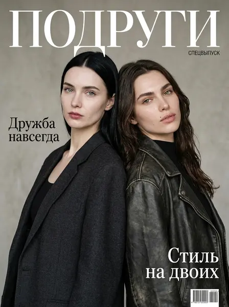 Обложка журнала «Подруги» — пример ИИ-фото по промту